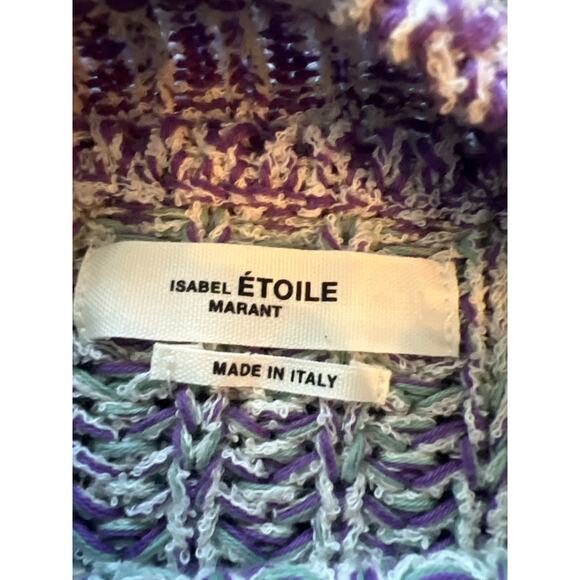 Isabel Marant Latiya Multicolor Ribbed Long Sleeve Pullover Sweater Size 40 - Picture 13 of 15